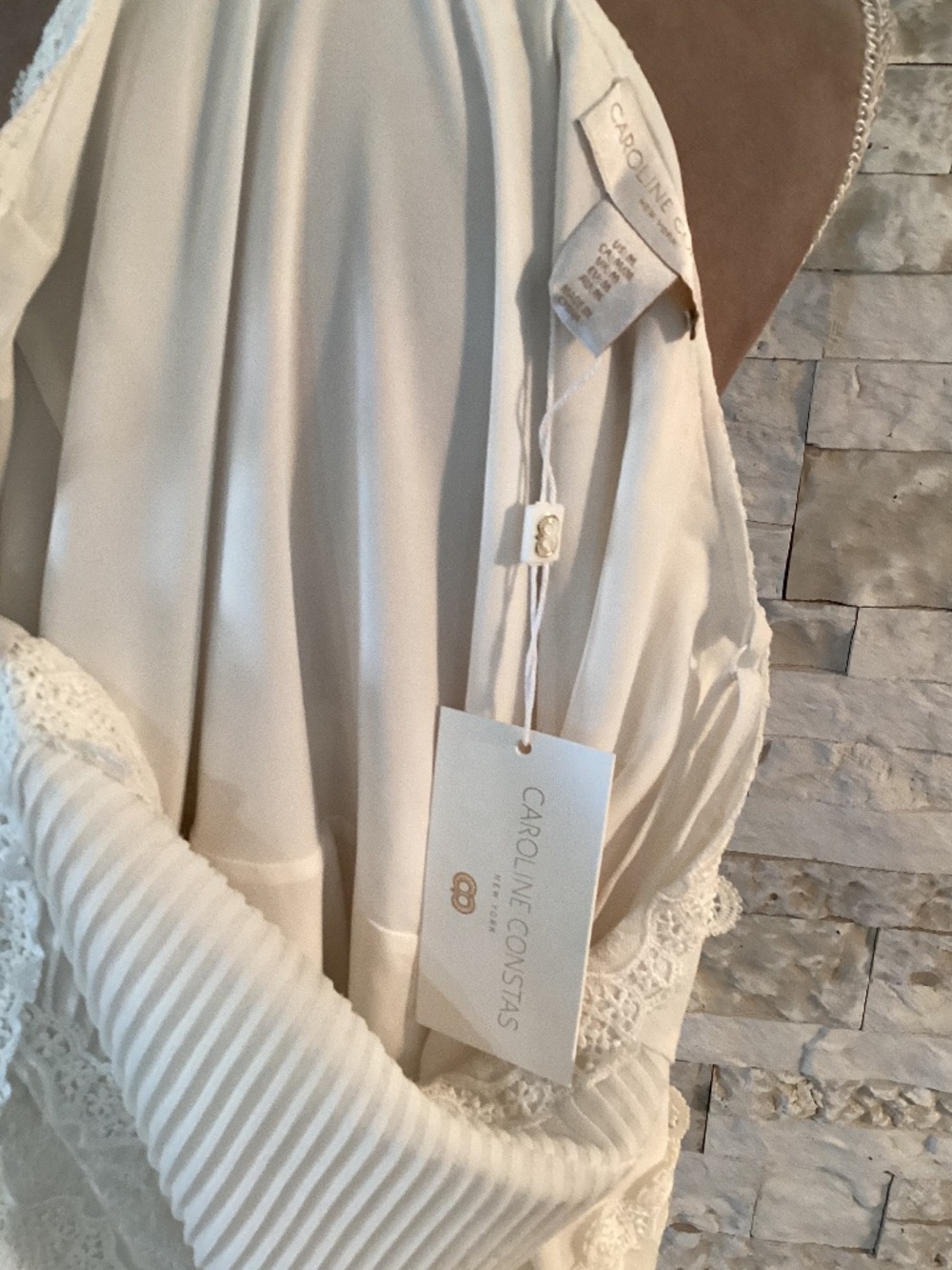 Caroline Constas white lace maxi slip dress (NWT) - Picture 13 of 16